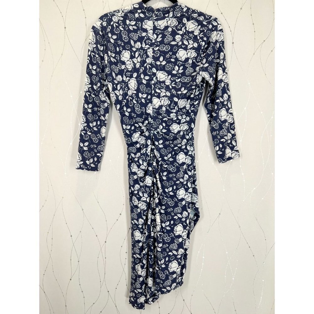 Nicole Miller Navy Blueprint Stefanie Midi Dress $295 - Picture 11 of 14